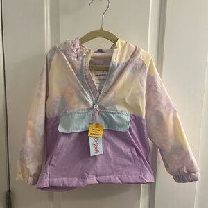 Cat & Jack Toddler Girl Tie Dye Raincoat 3T NWT